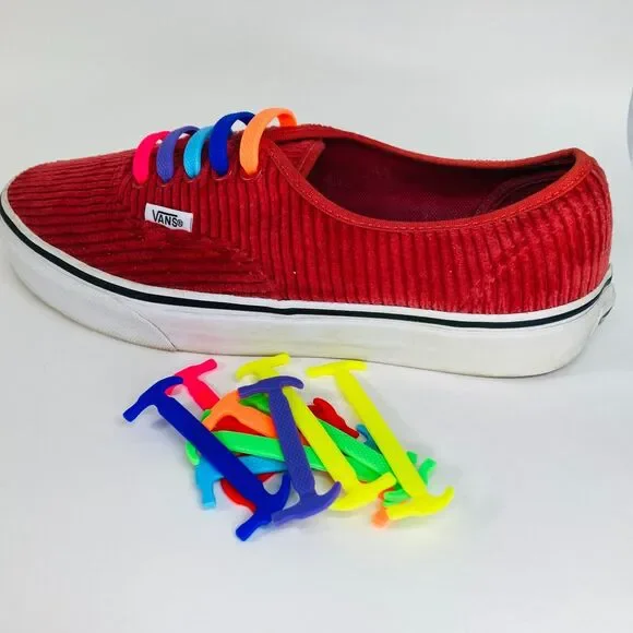 Vans Authentic Corduroy Rumba Red Skate Shoes, Size 7 US, Mens, Good Condition - Picture 11 of 13